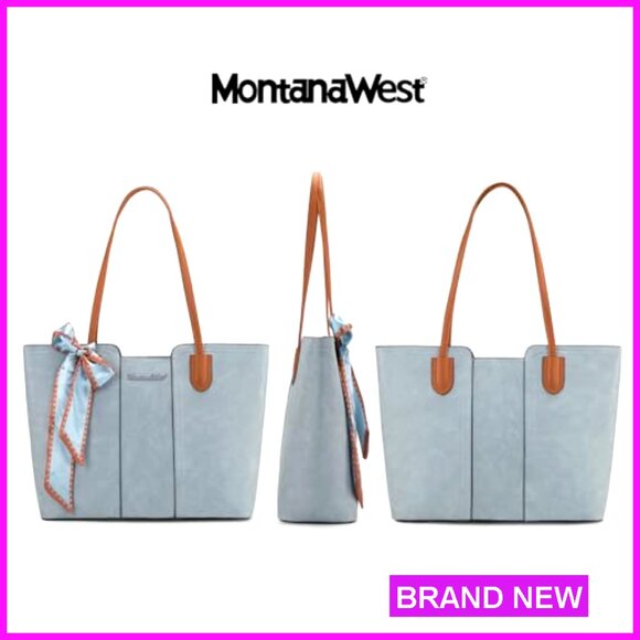 Medium Vegan Leather Tote Satchel Top Handle Shoulder Bag Elegant Chic - Picture 4 of 7